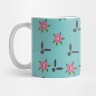 Pink Floral Design Mug